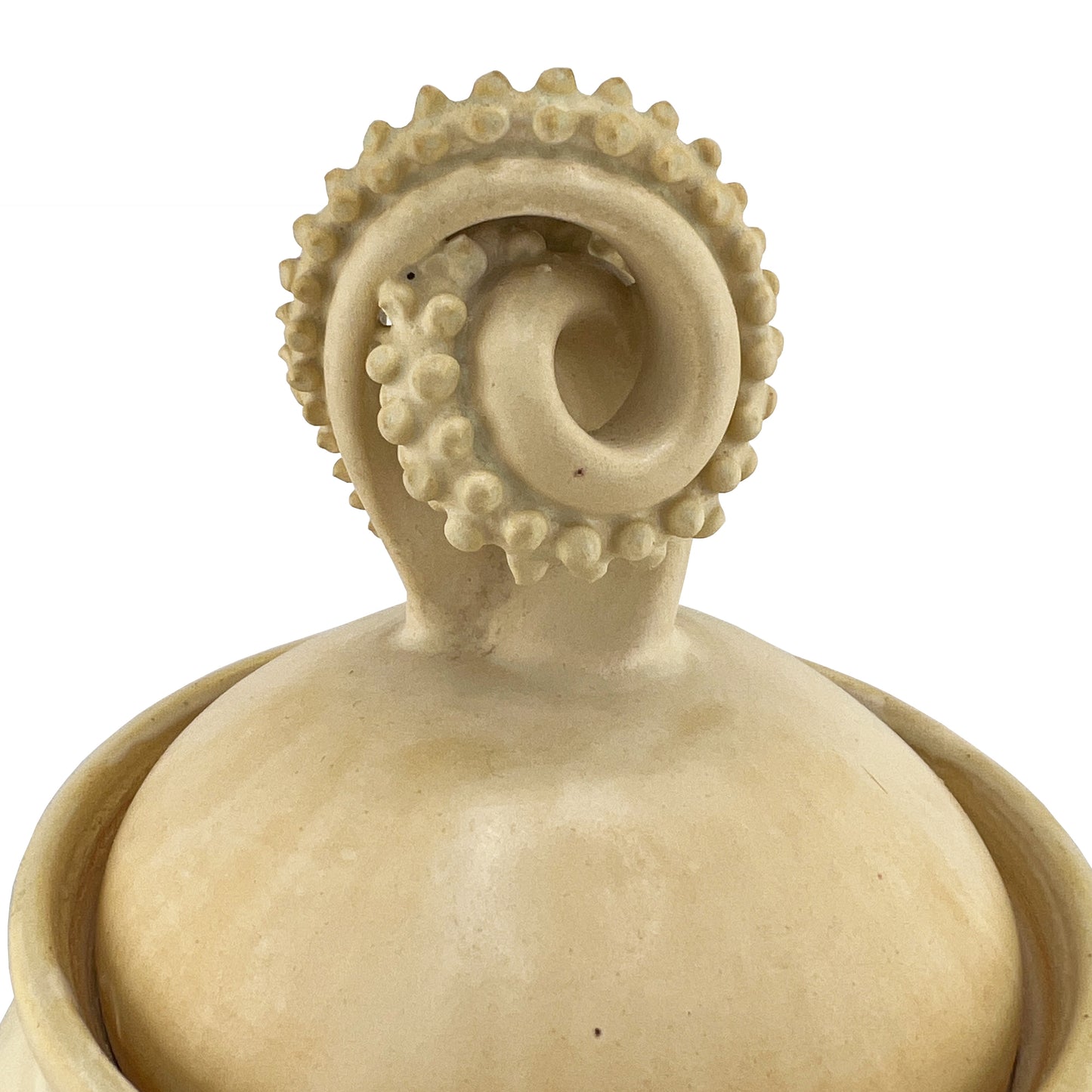 Sculptural Studio Pottery Vessel with Octopus Tentacle & Hidden Bell by Liv Egan