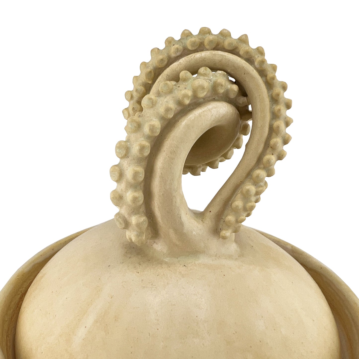 Sculptural Studio Pottery Vessel with Octopus Tentacle & Hidden Bell by Liv Egan