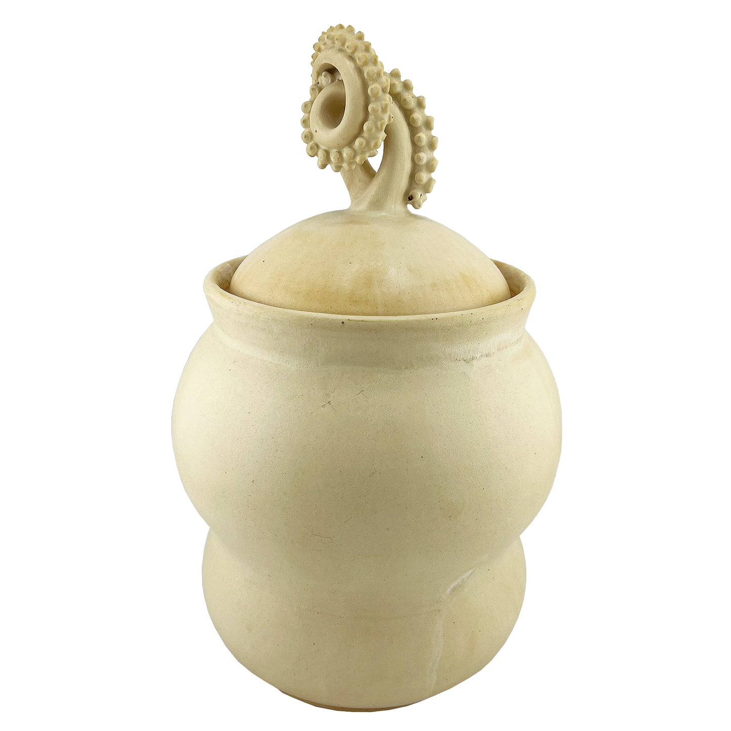 Sculptural Studio Pottery Vessel with Octopus Tentacle & Hidden Bell by Liv Egan