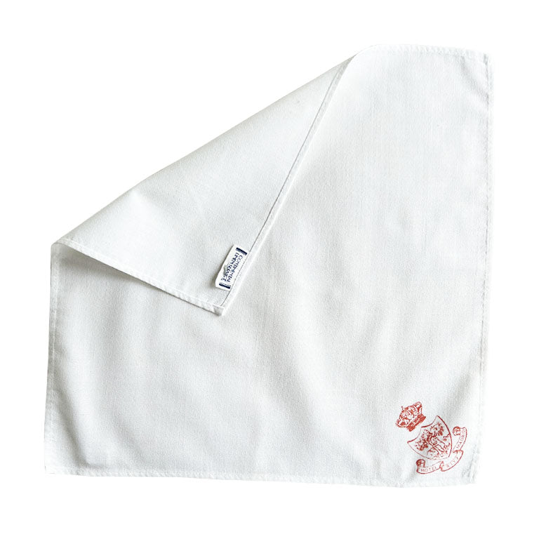 Vintage Hotel Ritz Madrid Linen Table Napkins in Red and White, Set of 4