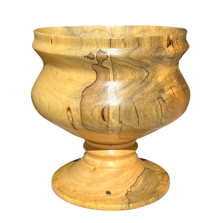 Signed Hand-Turned Burlwood Vessel, Santa Fe Studio Craft