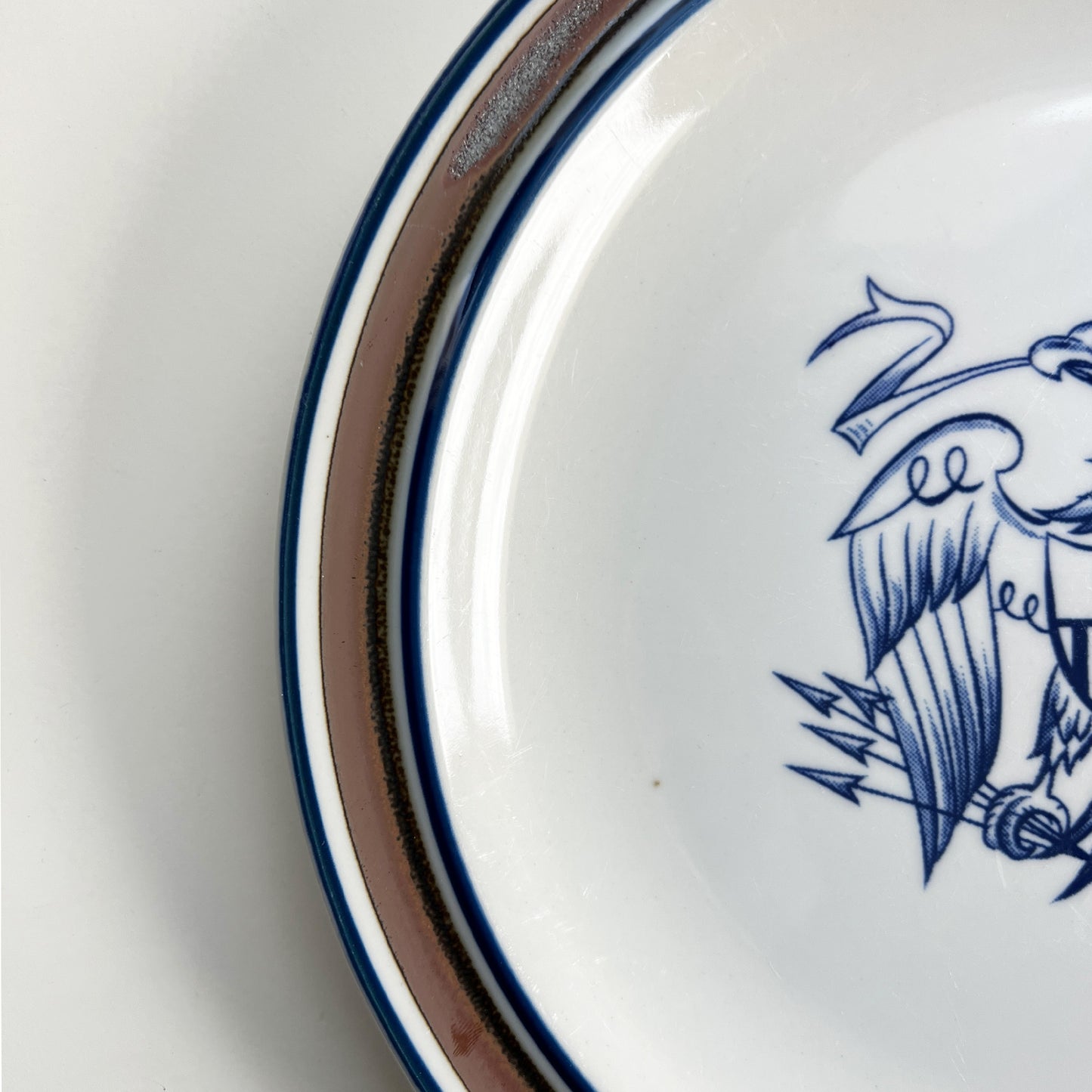 Salem Stoneware American Eagle Plate, Patriotic Blue White Plate