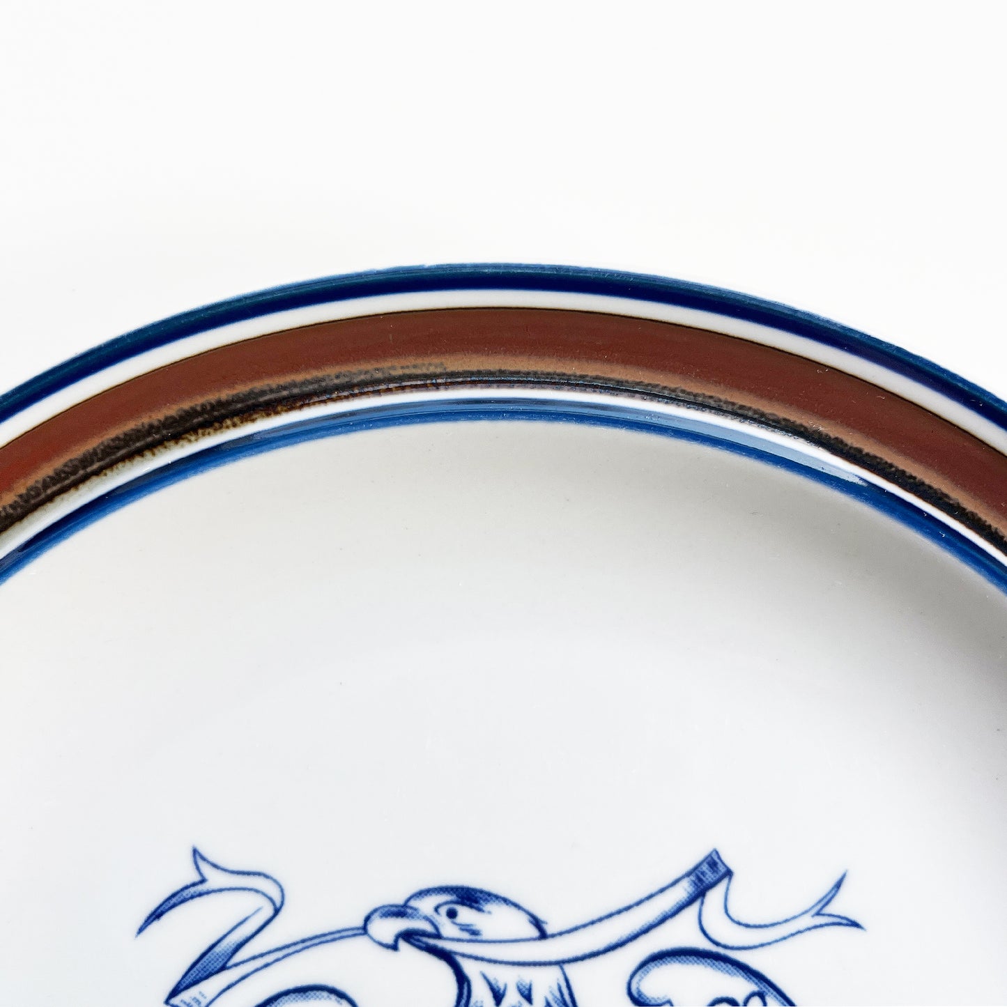 Salem Stoneware American Eagle Plate, Patriotic Blue White Plate
