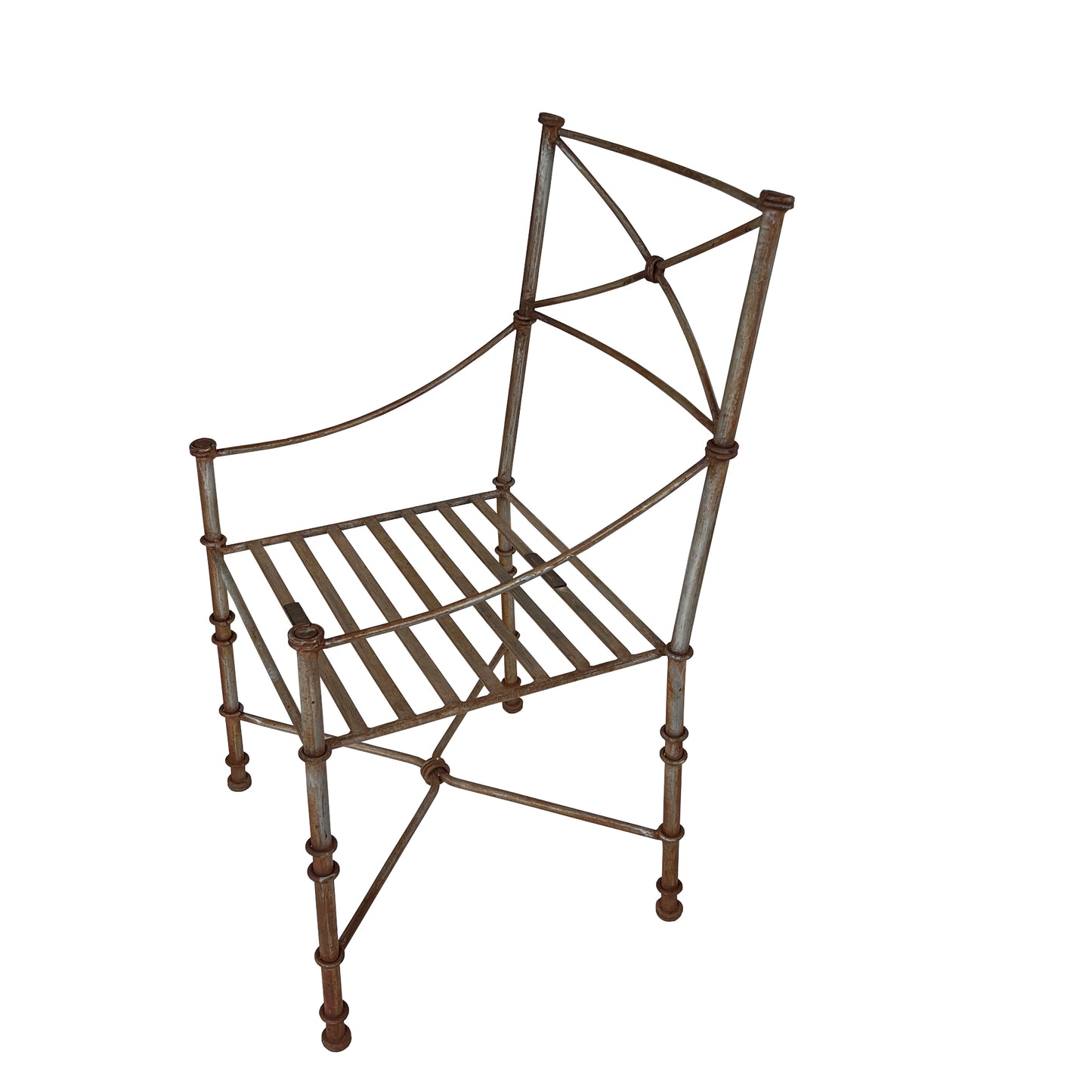 Set of Four Giacometti-Style Iron Chairs — Sculptural Modernist Italian Design, C. Late 20th Century