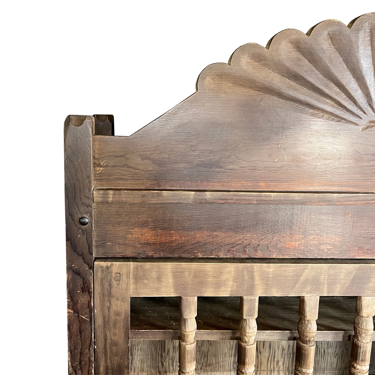 Primitive Spanish Colonial Bread Cupboard with Spindle Door, Santa Fe 1800s