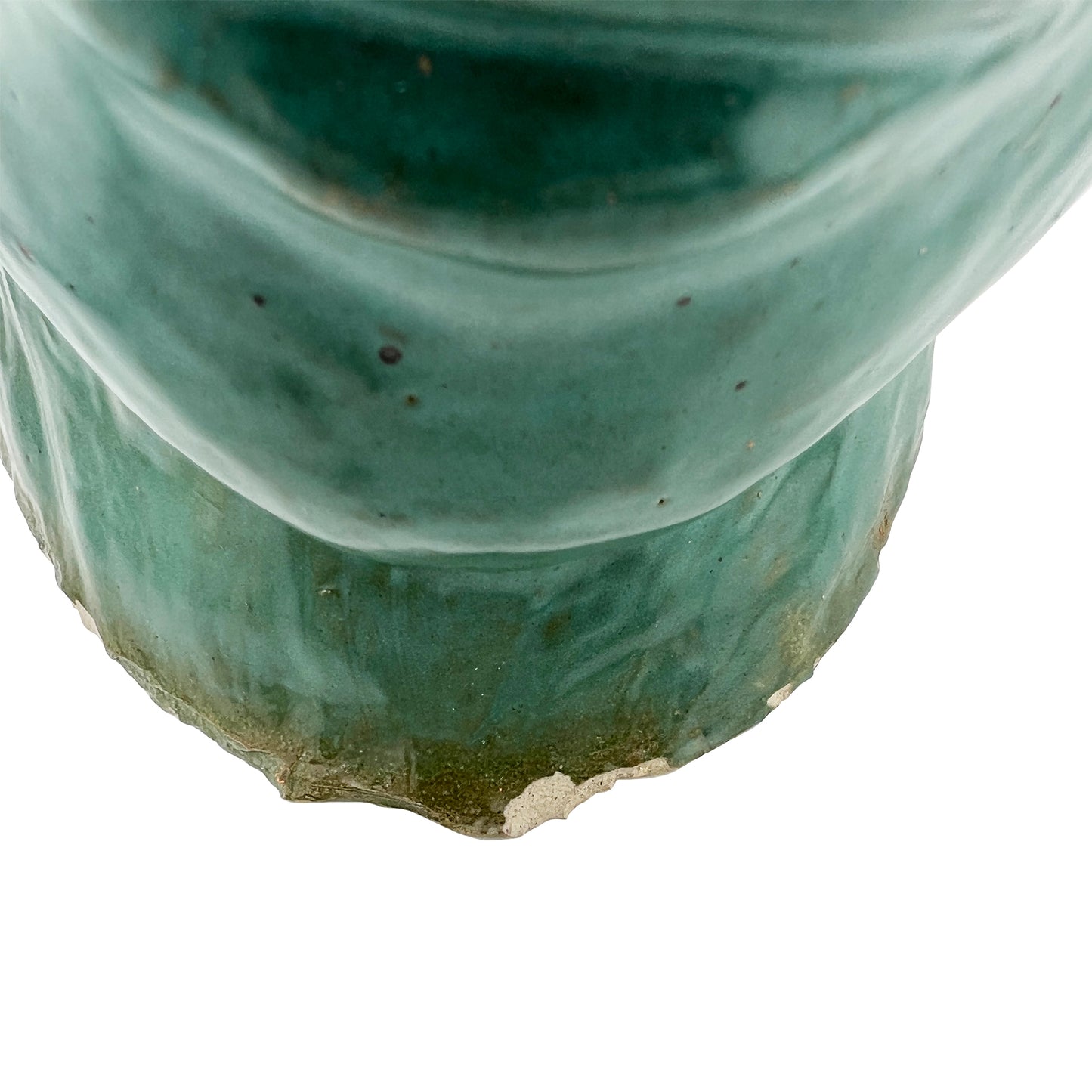 Ceramic Studio Art Bust in Verde Glaze from the Jonathan Parks Estate, Santa Fe