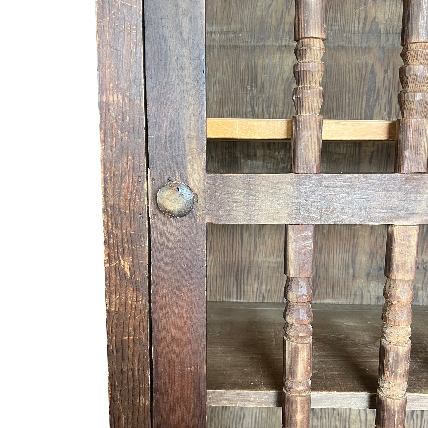 Primitive Spanish Colonial Bread Cupboard with Spindle Door, Santa Fe 1800s