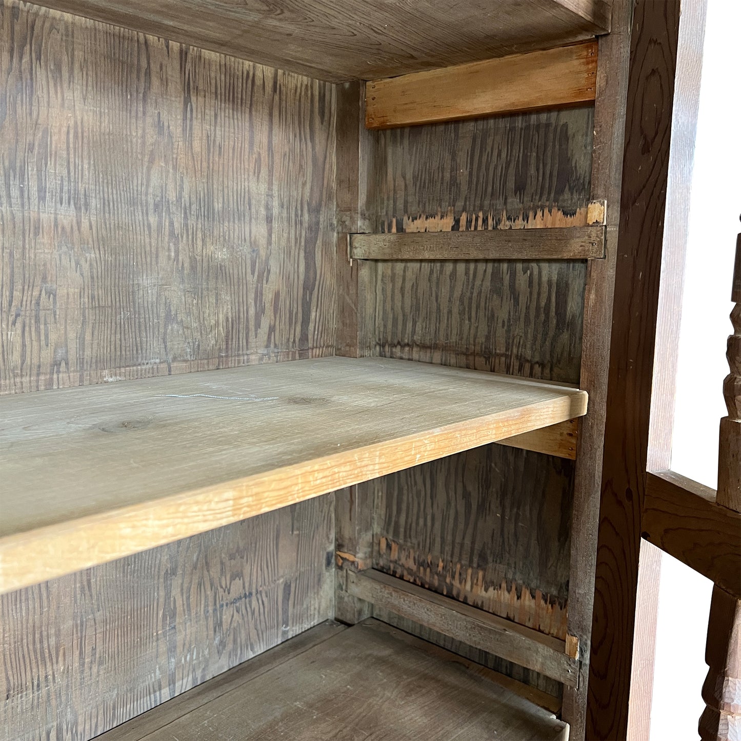 Primitive Spanish Colonial Bread Cupboard with Spindle Door, Santa Fe 1800s