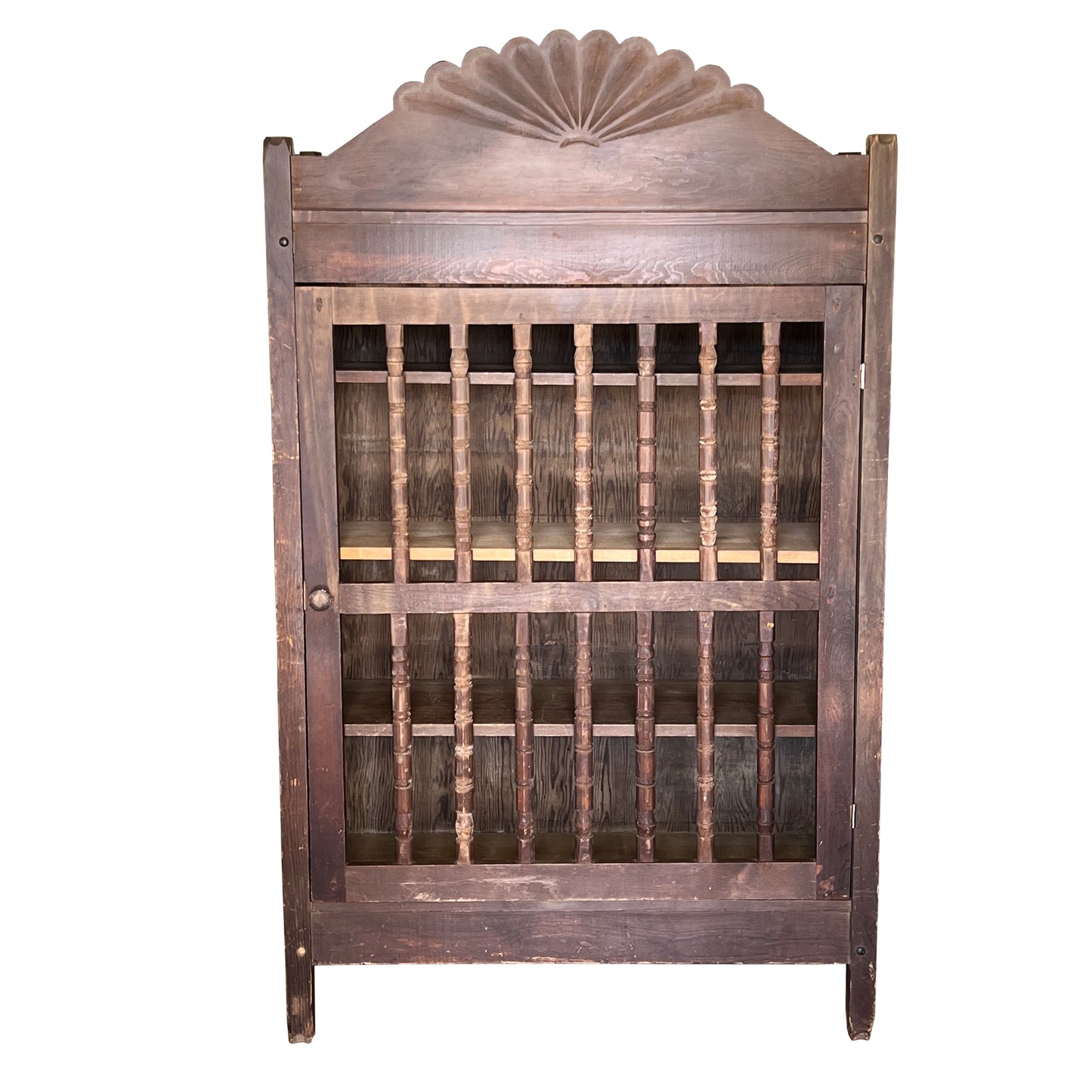 Primitive Spanish Colonial Bread Cupboard with Spindle Door, Santa Fe 1800s