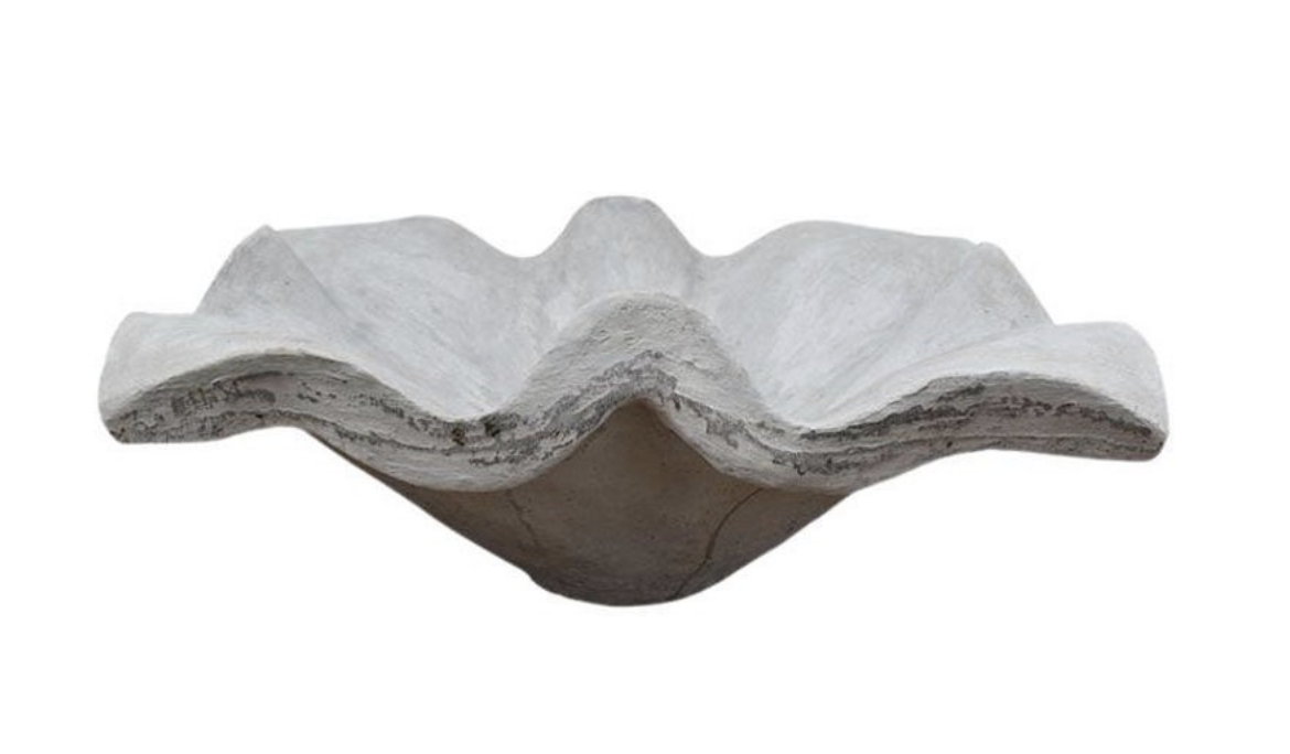 Monumental Large Concrete Trompe L'oeil Sculpture Ghost Handkerchief Planter