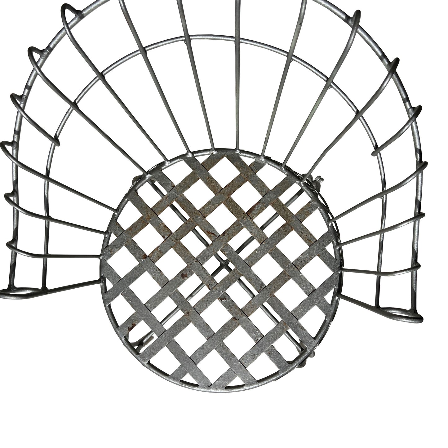 French Wrought Iron Garden Chair in the Style of Salterini in Silver