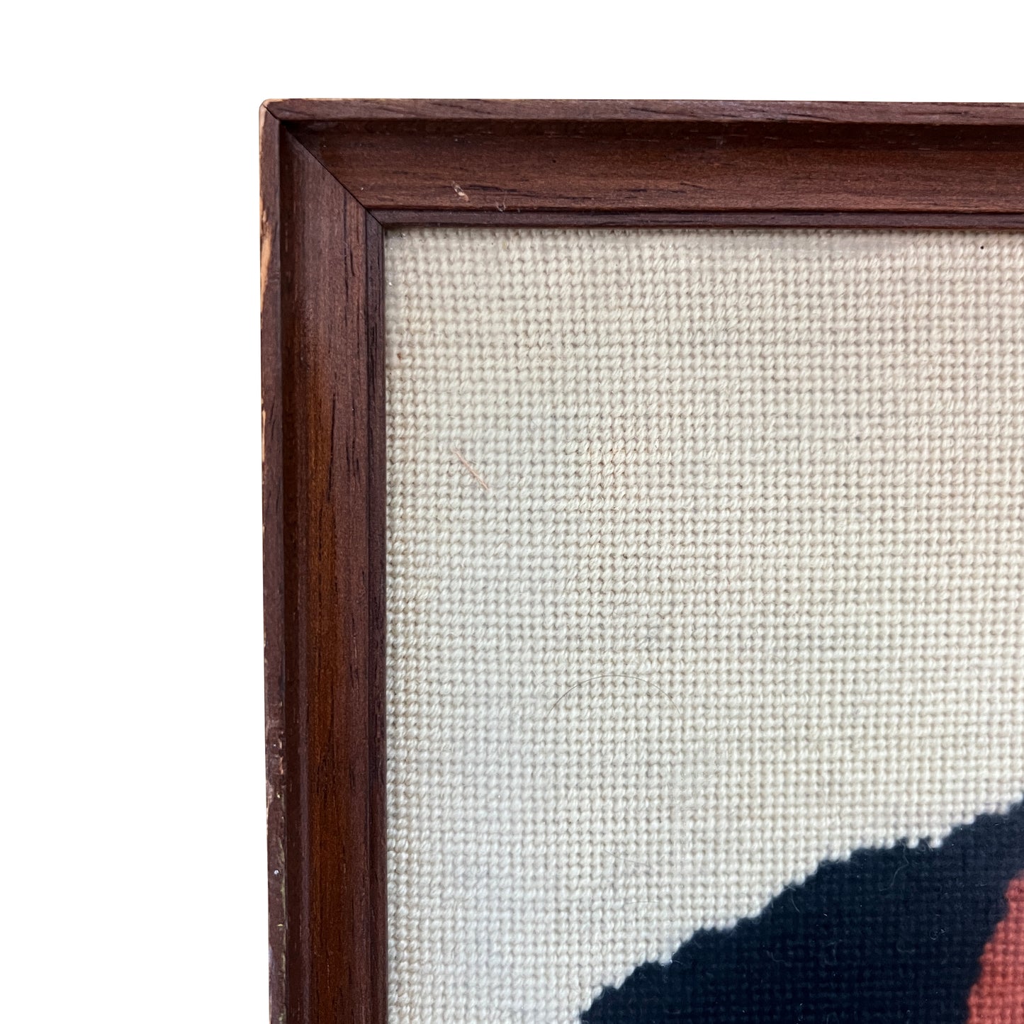 Framed Vintage Equestrian Needlepoint Horse Portrait, Signed & Dated 1978