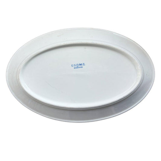 Large Early 20th Century U.S.Q.M.C. White Ironstone Serving Platter 1920