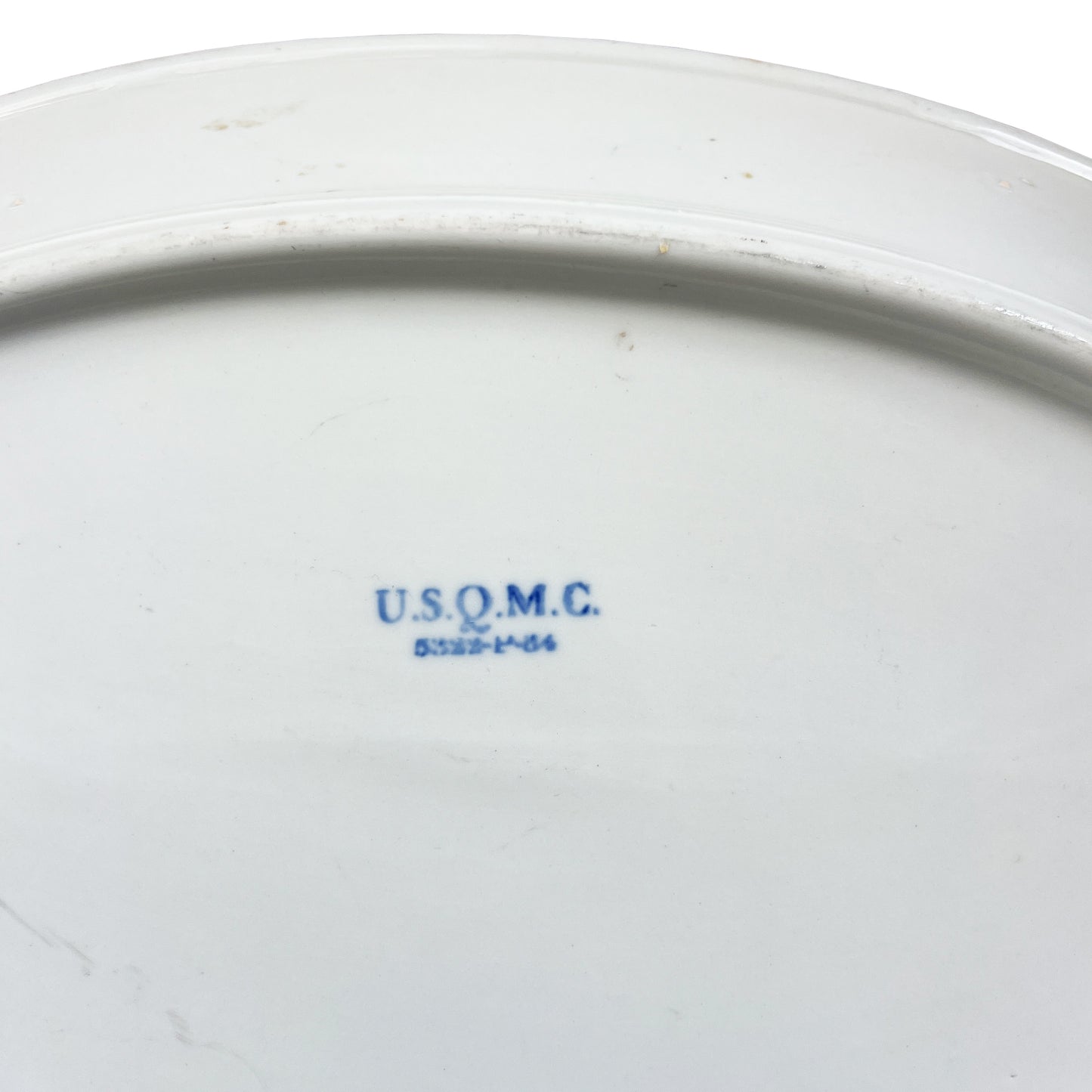 Large Early 20th Century U.S.Q.M.C. White Ironstone Serving Platter 1920