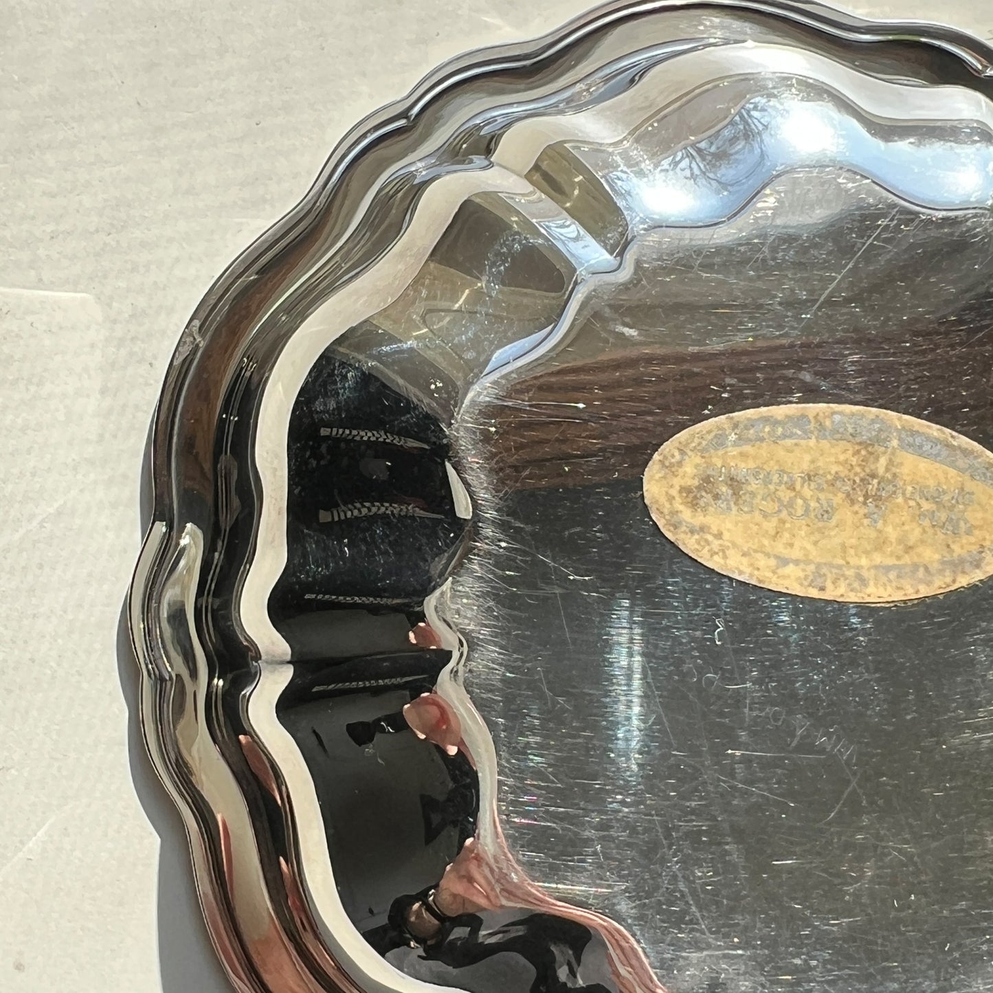 Vintage Wm. A. Rogers Silverplate Scalloped Candy Bowl