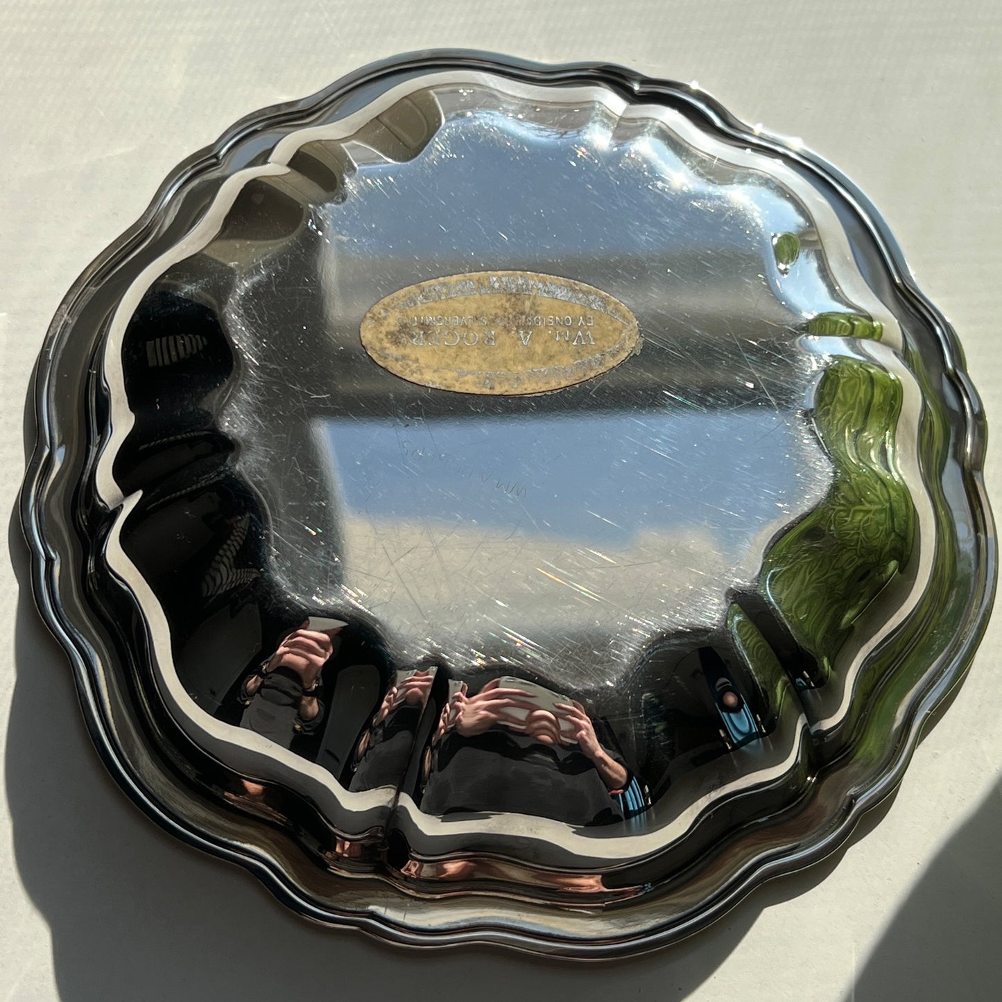 Vintage Wm. A. Rogers Silverplate Scalloped Candy Bowl
