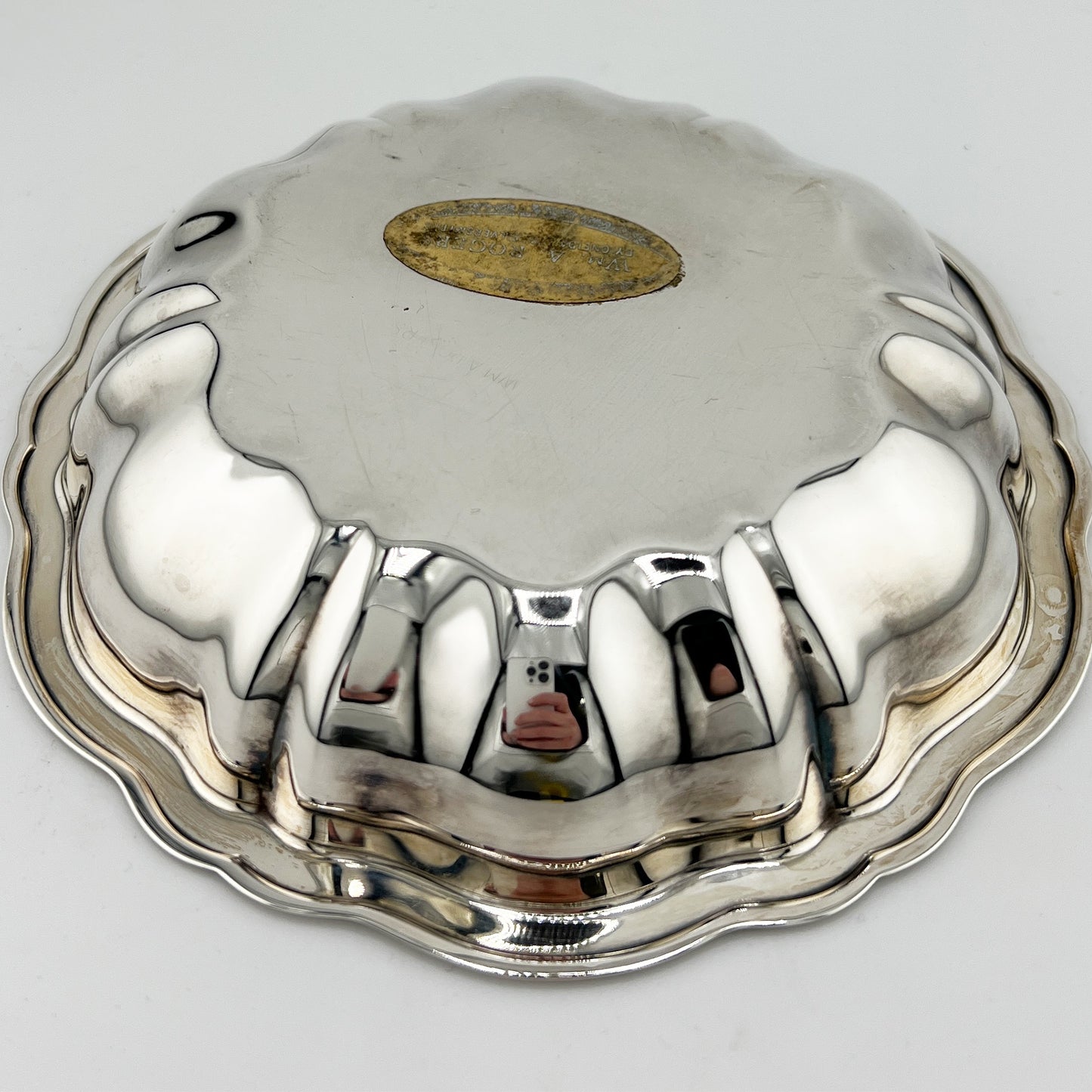 Vintage Wm. A. Rogers Silverplate Scalloped Candy Bowl