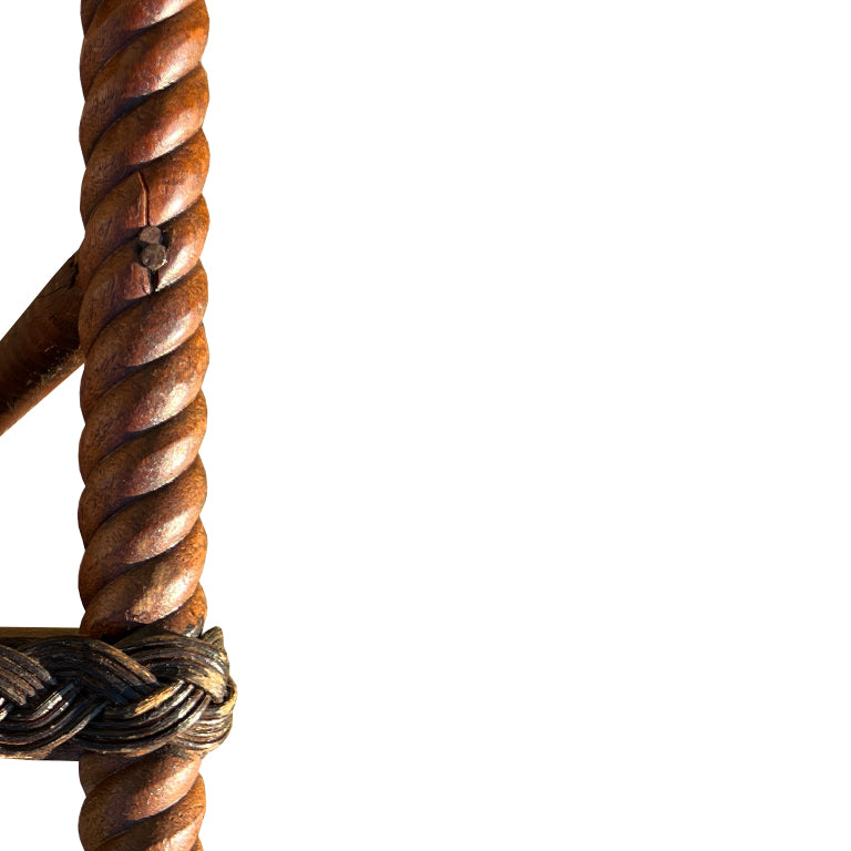 Antique Aesthetic Movement Spool-Turned and Rope-Carved Accent Table, c.1890