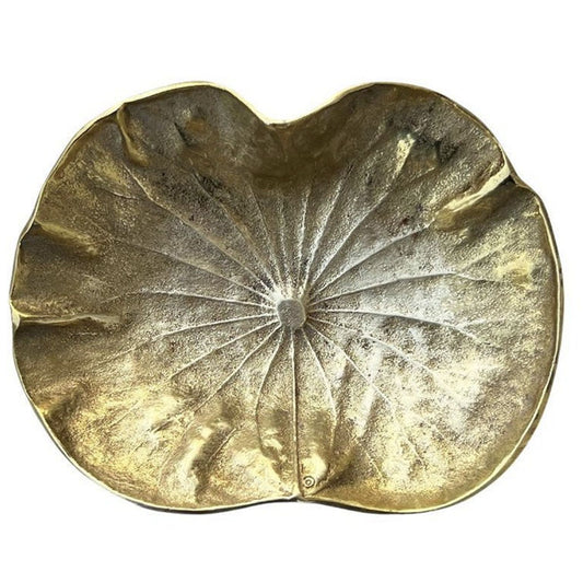 Vintage Solid Brass Lotus Decorative Bowl - Virginia Metalcrafters