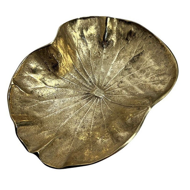 Vintage Solid Brass Lotus Decorative Bowl - Virginia Metalcrafters