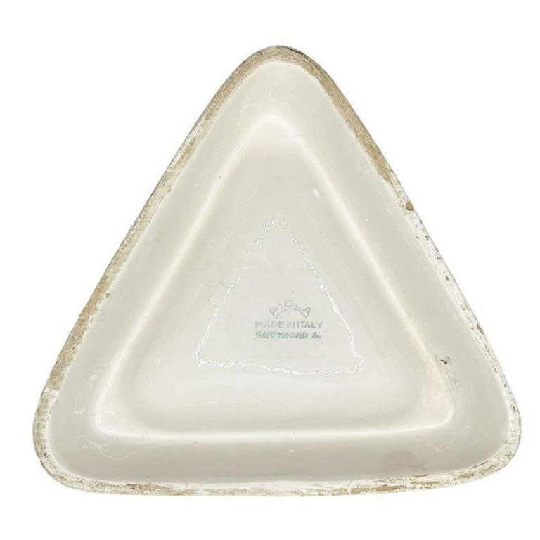 Vintage Ceramic CinZano Vermouth Triangular Ashtray in Red Blue & White, Italy