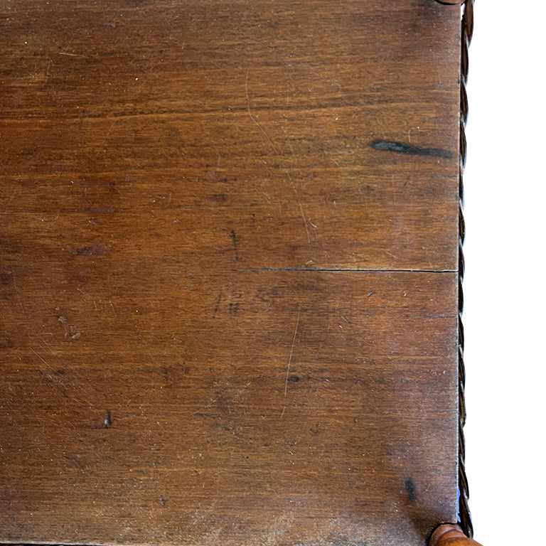 Antique Aesthetic Movement Spool-Turned and Rope-Carved Accent Table, c.1890
