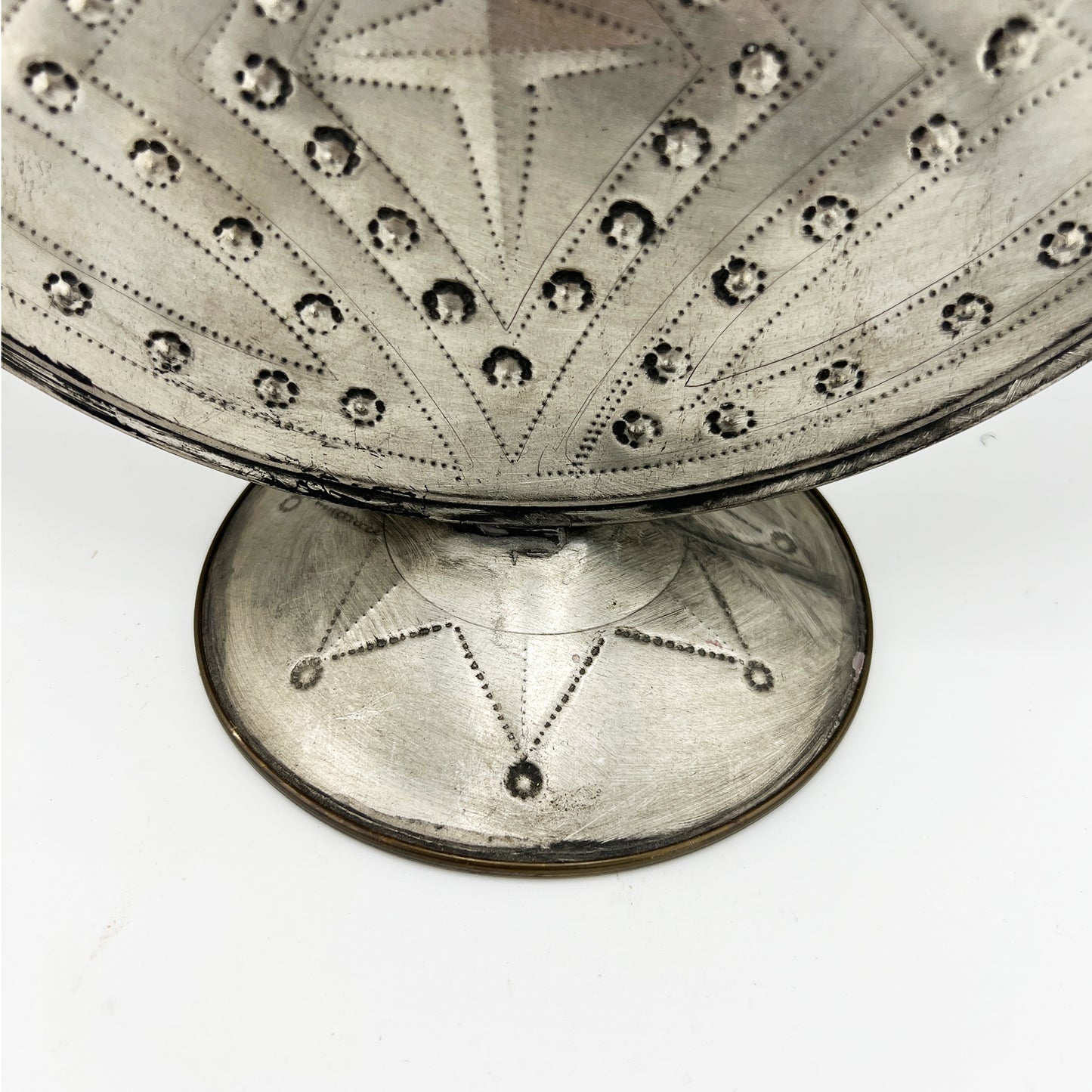 Mexican Tin Candleholder – Hand-Punched Folk Art from the Jonathan Parks Estate, Santa Fe