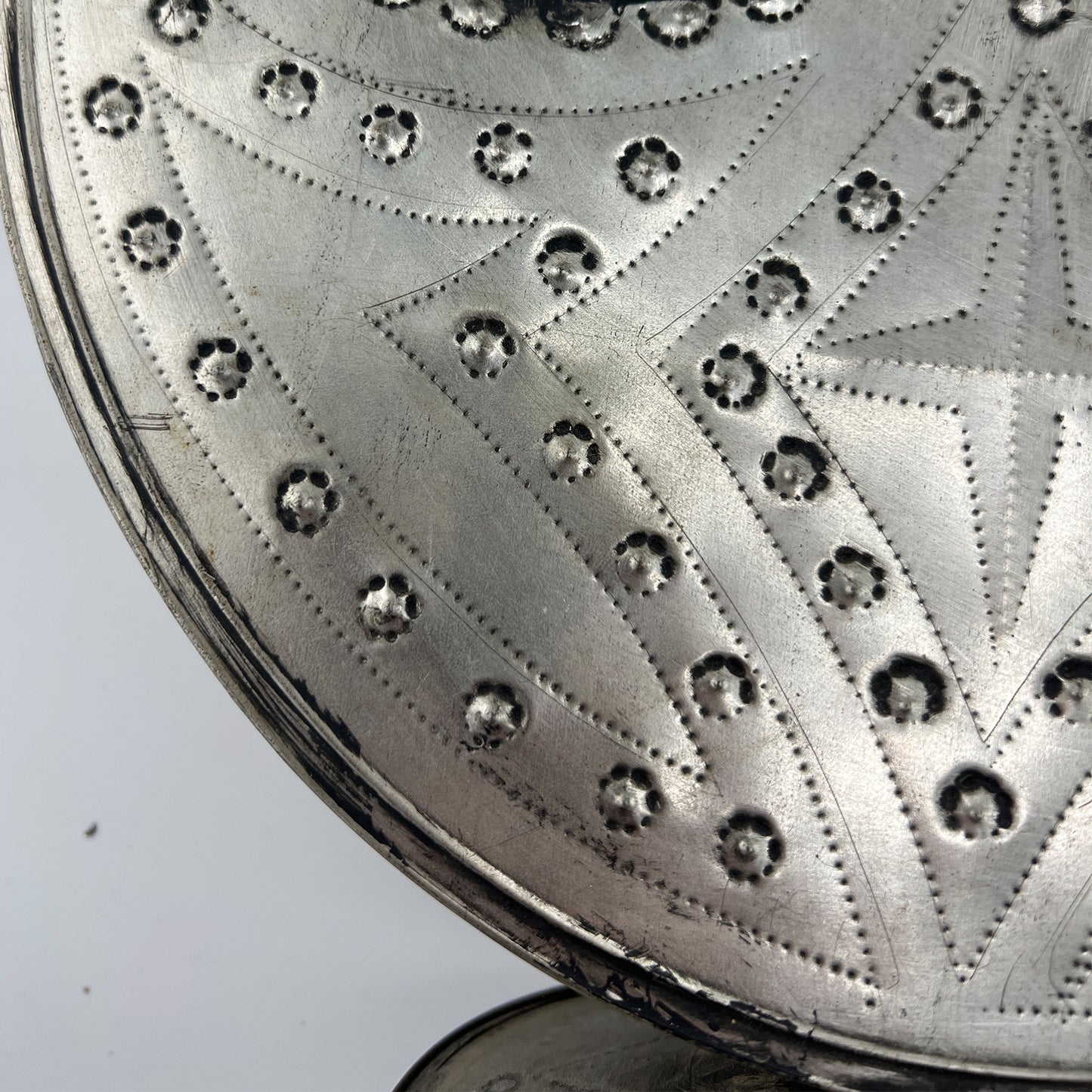 Mexican Tin Candleholder – Hand-Punched Folk Art from the Jonathan Parks Estate, Santa Fe