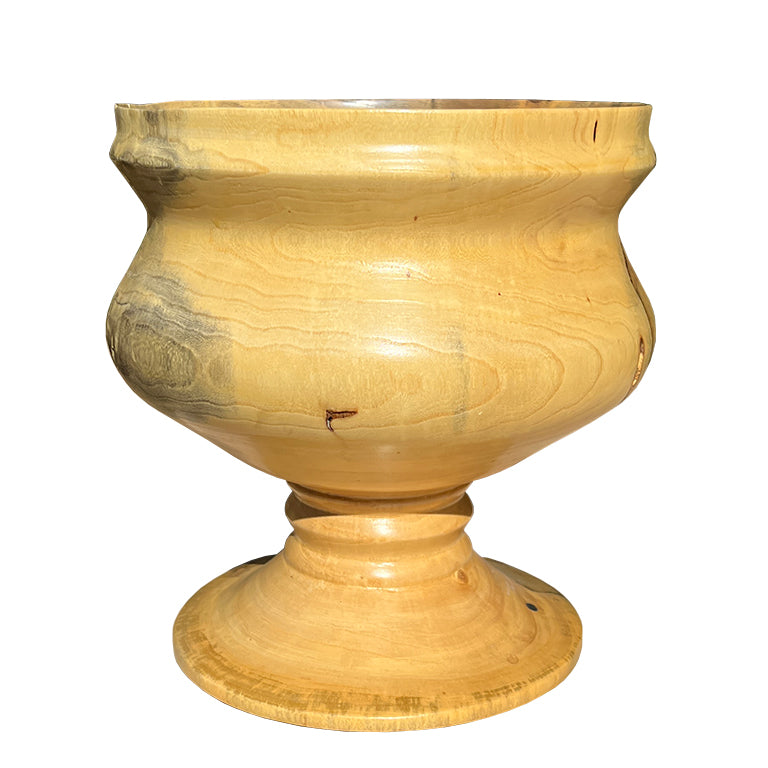 Signed Hand-Turned Burlwood Vessel, Santa Fe Studio Craft
