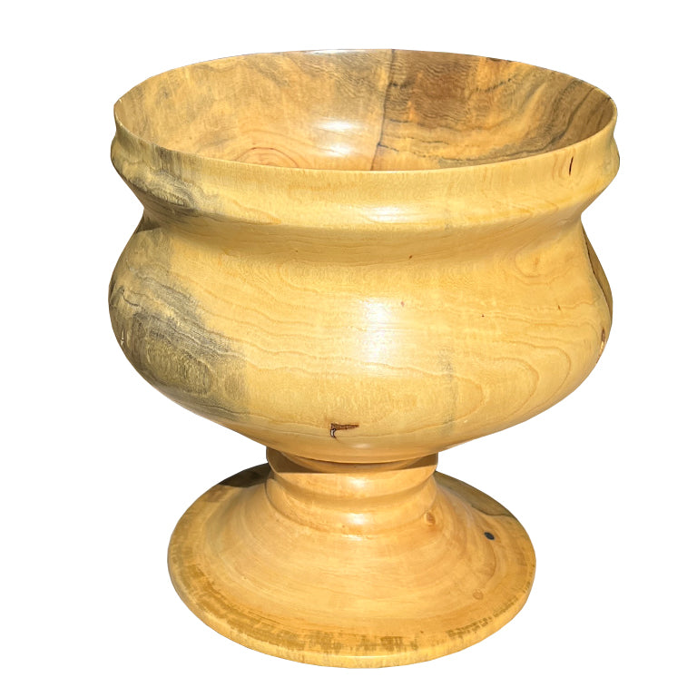 Signed Hand-Turned Burlwood Vessel, Santa Fe Studio Craft