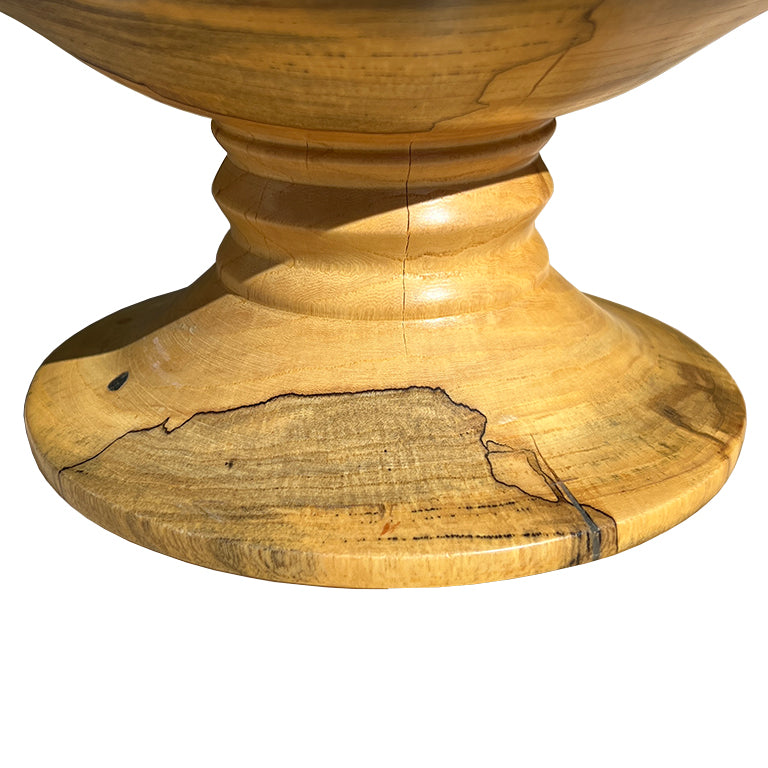 Signed Hand-Turned Burlwood Vessel, Santa Fe Studio Craft