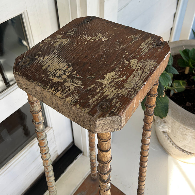 Antique Spool-Leg Table from the Estate of Jonathan Parks, Santa Fe Late 1800s