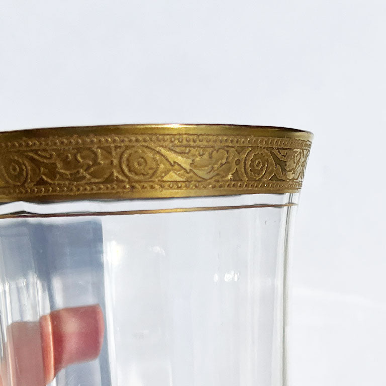 Tiffin Gold Rimmed High Balls - A Pair